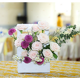 Gói 10 túi giấy cắm hoa, túi giấy đựng hoa, gói hoa làm quà tặng hình chữ nhật 1 cửa