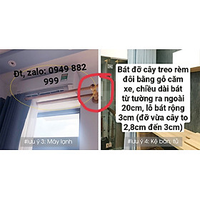 Mua Bát (Giá) Đỡ Thanh Treo Rèm Đôi Bằng Gỗ Căm Xe