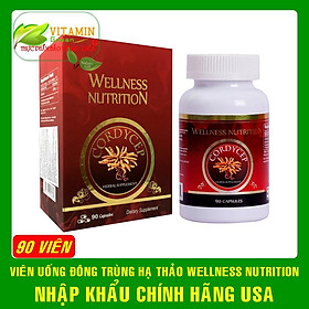 Đông trùng hạ thảo WELLNESS NUTRITION CORDICEP NATURE GIFT 90 viên Nhập