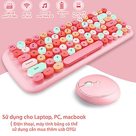 Mua Bộ bàn phím và chuột không dây 2.4ghz CV Mofii candy mini cho điện thoại  ipad  laptop  macbook  tivi siêu đẹp - Hàng chính hãng