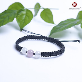 Vòng tay Mala may mắn Thạch anh hồng - Hợp mệnh Hỏa, Thổ | VietGemstones 