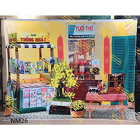 Mua Tranh vải decor / Thảm vải treo tường / Thảm vải chụp ảnh chủ đề Tết (mã NM26)