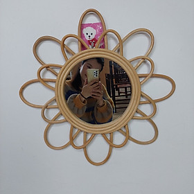 Gương mây tre đan Decor, Gương treo tường, Gương trang điểm, Gương decor trang trí Phòng ngủ, Nhà hàng, Khách sạn, Homstay, Resort