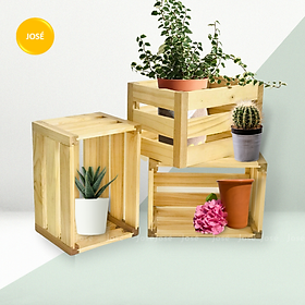 Mua Chậu Gỗ Trồng Cây  Đôn Gỗ Kê Cây Sen Đá  Hộp Gỗ Đa Năng Làm Kệ Để Chậu Hoa Trang Trí Sân Vườn Và Ban Công Size 26x18x16cm