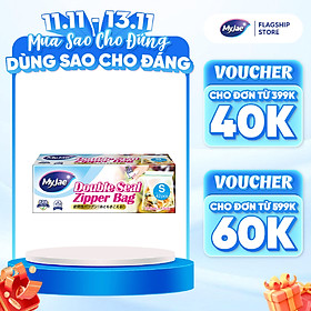(Chọn Size) Túi Zip PE Trong Suốt 2 Đường Kéo MyJae, Túi Bọc Đồ Ăn, Rau Củ Bảo Quản Trong Tủ Lạnh