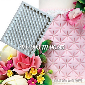 Khuôn silicon làm viền bánh, rau câu, fondant hình vuông phong cách Hàn Quốc - Mã số 1317