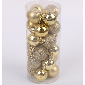 Mua Hộp 24 quả châu trang trí noel 6cm MẪU E13