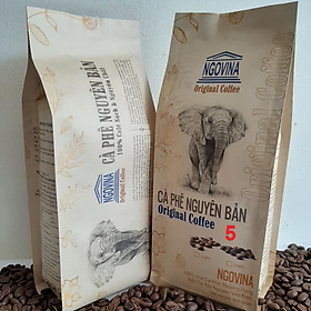 Cà phê ngovina - nguyên bản 5 – premium blend™ – 1kg hạt rang mộc