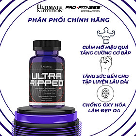 Viên uống giảm cân đốt mỡ Ultra Ripped Ultimate Nutrition - Chống oxy hóa và làm đẹp da (Lọ 90 Viên)