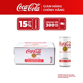 [SALE 11.11] Thùng/Lốc 24 Lon Coca-Cola Plus (Foshu) 320ml – Nước Ngọt Có Gas, Giải Khát Ngay, Coca-Cola Official Store