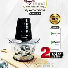 Mua Máy Xay Thịt Cối Thủy Tinh Lock&Lock Meat Chopper EJM156BLK 1 Lít - Hàng Chính Hãng  4 Lưỡi Dao Cho Lực Nghiền Mạnh  Công Suất 400W