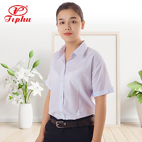 Áo sơ mi trắng tay lỡ, đồng phục nữ sinh, thời trang công sở, form chuẩn basic, size đến 80kg, vải KT Silk mượt mà