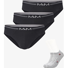 Combo 3 Quần Sịp Nam Quần Lót Nam Sợi Cotton Cao Cấp MRM FASHION 1 Màu TẶNG Đôi Tất Nam Cao Cấp