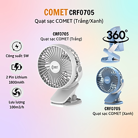 Quạt sạc mini | Quạt tích điện | Quạt kẹp nôi, xe đẩy thương hiệu Comet CRF0705 - Hàng chính hãng - BH 12 tháng - 15 ngày đổi mới