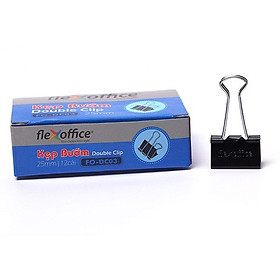 Kẹp bướm đen Flexoffice  FO-DC01 / FO-DC02 / FO-DC03 / FO-DC04 / FO-DC05 FO-DC06 15mm / 19mm / 25mm / 32mm / 41mm / 51mm