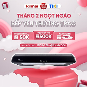 Mua Máy hút mùi 70cm Rinnai RVH-7Slim(Hood-DG) than hoạt tính và ống thoát 380W - Hàng chính hãng.