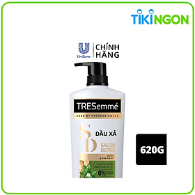 Dầu xả TRESEMME Salon Detox Cho tóc chắc khỏe bóng mượt Gừng và Trà Xanh Kem xả Giúp Detox tóc sạch sâu 620g