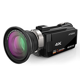 Máy Quay Phim 4K 1080P Andoer Tích Hợp Màn Hình Cảm Ứng (48MP)