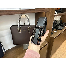 Thắt Lưng Chính Hãng Dây Lưng Nam GENCE LG62 Da Bò Cao Cấp Màu Đen