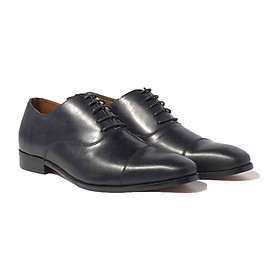 Giày Tây Nam Công Sở Banuli Da Bê Italian Dây Buộc Cap Toe Oxford H1CO2 (Da Veg Itali Mềm Dẻo, Đế Siêu nhẹ, Bảo Hành Trọn Đời)