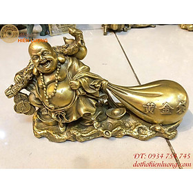 Mua Tượng Di Lặc Kéo Bao Tiền Bằng Đồng Thau