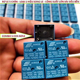 Relay Rơle Rơ le 5 chân 12V  Combo 5 con rơ le