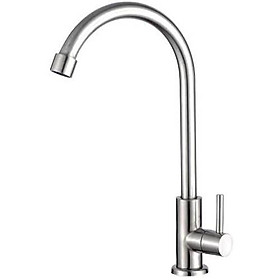 Vòi rửa chén Lạnh tròn ống phi 18 gắn chậu rửa chén Inox sus 304 cao cấp RC07