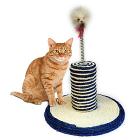 Trụ mèo 1 con chuột 25cm WE220051  trụ cào móng kiêm đồ chơi cho mèo vờn chuột