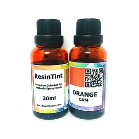Mua Màu trong suốt xuyên thấu pha Epoxy Resin - Màu hiệu ứng kính - ORANGE CAM - 30ml