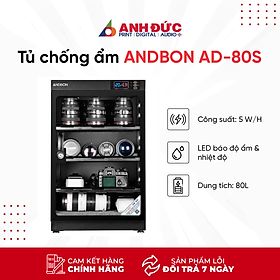 Tủ Chống Ẩm ANDBON AD-80S 80 lít - Hàng Chính Hãng