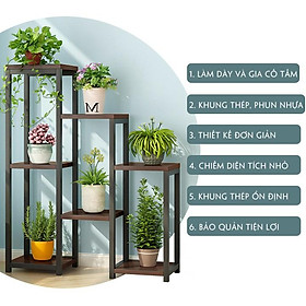 Mua Kệ hoa trang trí phòng khách bằng sắt 3 tầng dạng bậc thang