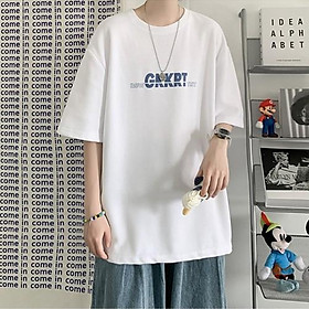 Áo phông tay lỡ form rộng unisex nam nữ thun teen cổ tròn oversize cotton giá rẻ basic đen trắng tee pull GKKRT