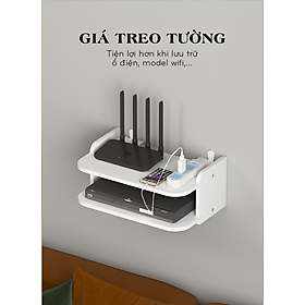 Kệ wifi, Kệ Trang Trí, Kệ Treo Tường Đa Năng Nhiều Công Dụng Chính Hãng IG407