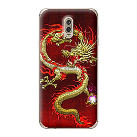 Ốp lưng cho Samsung Galaxy J7 Plus nền rồng 1 - Hàng chính hãng