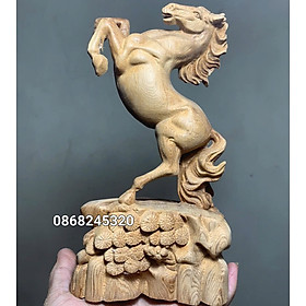 Mua Tượng con ngựa phong thủy bằng gỗ ngọc am thơm nức kt cao 20cm