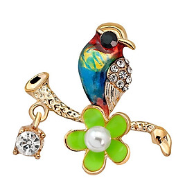 Lovely Cute Crystal Bird Pearl Flower Collection Wedding Brooch Pin Gifts
