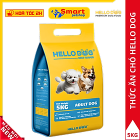 Thức Ăn Cho Chó Hello Dog Vị Bò Nướng 5Kg