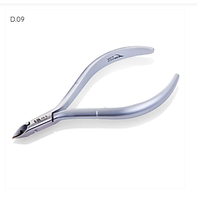 Kềm nhặt da Kềm Nghĩa D09 thép không gỉ 1 chống 2 mang bán nguyệt