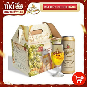 Thùng Bia Đức Thầy Tu Eibauer Hefeweizen -  Bia Lúa Mì Thượng Hạng  Nhập Khẩu Chính Hãng Đức (500ml x 12 Lon)