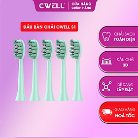 Combo 5 đầu bàn chải điện CWell Sonic S1 chính hãng