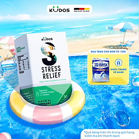 TPBVSK Viên uống KUDOS STRESS RELIEF hỗ trợ giảm căng thẳng, có bổ sung vitamin B và Magie (30 viên/hộp)