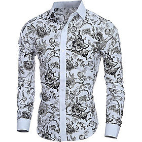 Áo Sơ Mi Nam Bằng Cotton In Họa Tiết Hoa