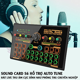 Mua Soundcard S6 Hát Karaoke Livestream Thu Âm Chuyên Nghiệp Autotune Thay Đổi Giọng Nói Pin Sạc Tích Hợp Kết Nối Bluetooth – Hàng Chính Hãng