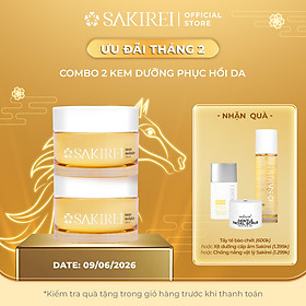 Combo 2 Kem dưỡng ẩm làm sáng mịn và phục hồi da Sakirei NMN Revitalize Cream 50g