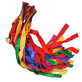 12pcs Hand Held Dance Dancing Rainbow Ribbon Toys for Children Kids 1M Long