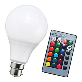 B22 RGB Bulb Remote Control LED Light Bulb Color Changing Light Bulbs 3W