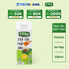 Thùng 24 hộp Trà Tắc Mật Ong Cozy 225ml