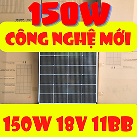 Mua  CÔNG NGHỆ MỚI 150W 18V 11BB  Tấm pin năng lượng mặt trời 150W mono HIỆU SUẤT CAO NHẤT tặng jack MC4