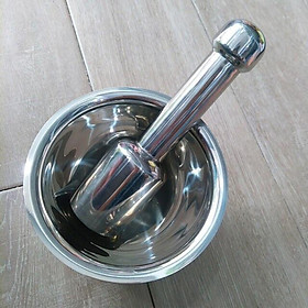 Mua Bộ chày cối inox - chày cối giã cua inox 304 sáng bóng