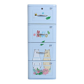 Mua  Chính hãng Qui Phúc  Tủ nhựa LUCKY 4 tầng  nhựa chính phẩm 100% an toàn dành cho gia đình và trẻ em